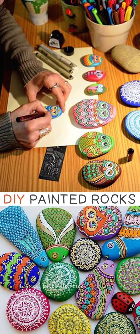 Painted Rocks -- 29 of the MOST creative crafts and activities for kids!